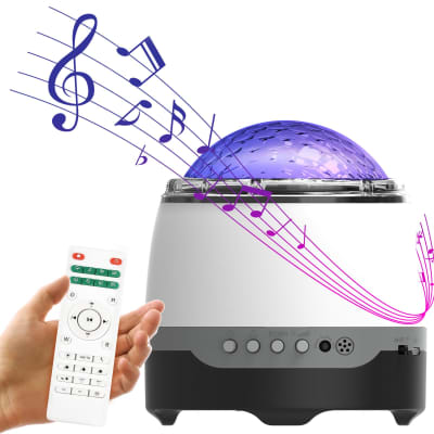Lekato LED Music Star Galaxy Projector Bluetooth Music Speaker Lamp Light Remote Control image 3