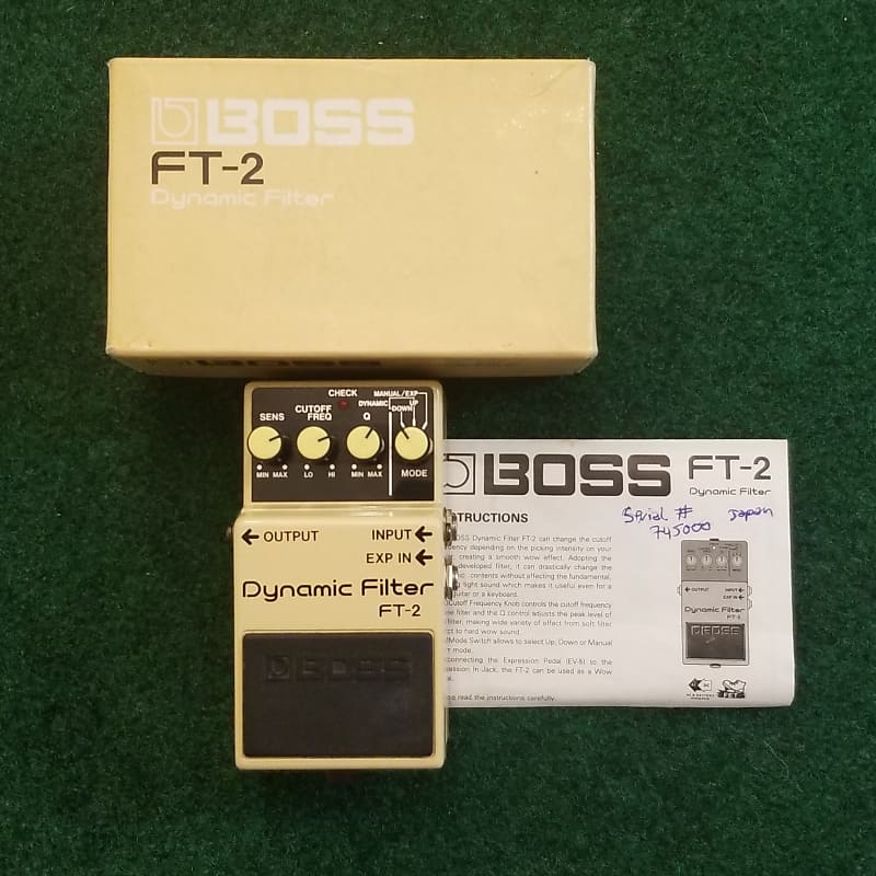 Rare Jan 1987 Boss FT-2 Dynamic Filter Pedal w/ Box & Manual