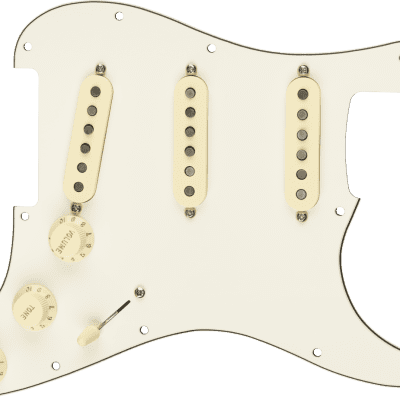 Genuine Fender USA Pre-Wired Loaded Strat Pickguard Custom Shop Texas Special SSS Parchment image 2