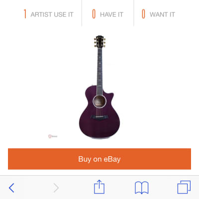 Taylor 612ce Purple Grand Concert Prince's Acoustic-Electric Guitar image 16