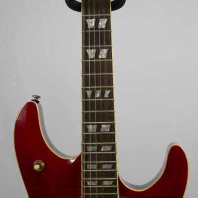 Schecter Diamond Series C/SH-1 Cherry Red Hollow-Body Electric Guitar (Used) WITH CASE image 2
