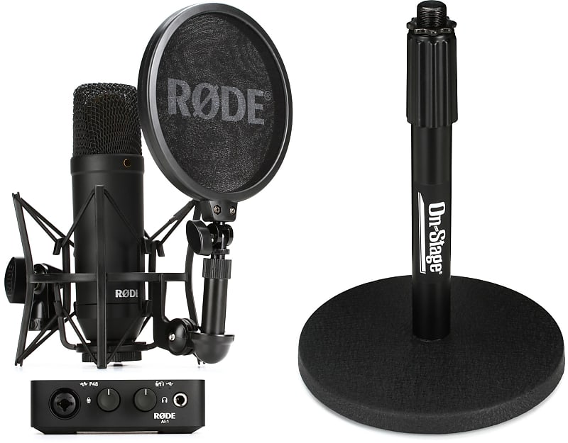 Rode Complete Studio Kit with NT1 Microphone and AI1 Audio Reverb