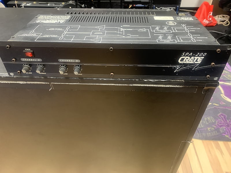 Crate SPA200 Solid State Rackmount Guitar Power Amp Reverb