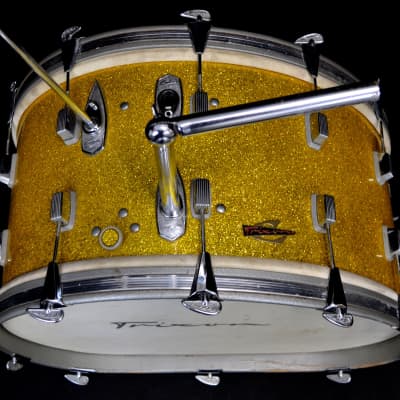 Trixon 25.5/13/16/5x14 Drum Set - Speedfire Gold Glitter NOS image 10