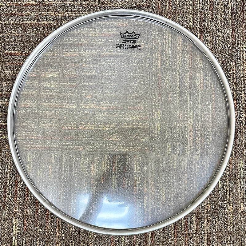 B Stock RARE Remo 13" PTS Ambassador Snare Side Drum Head Reverb
