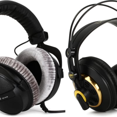 Beyerdynamic DT 770 Pro 250 ohm Closed-back Studio Mixing Headphones  Bundle with AKG K240 Studio Semi-open Pro Studio Headphones image 1