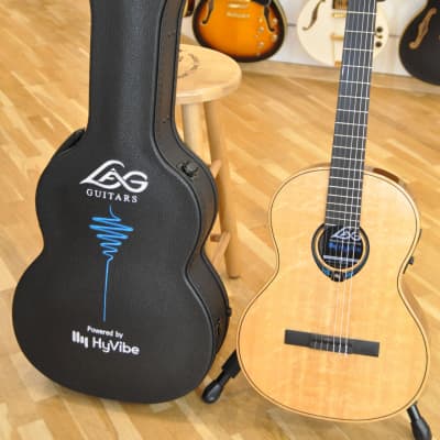 LAG Classical Hyvibe CLHV30E / Left Handed Classical Nylon Adult Smart Guitar / CHV30E Lefty by Maurice Dupont image 2