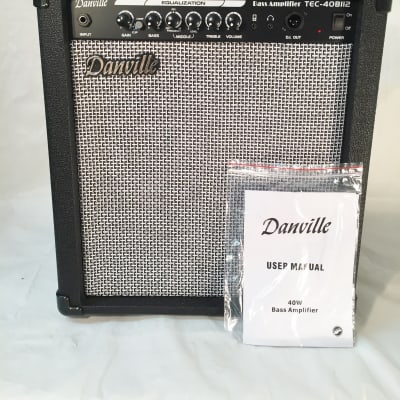 Danville 40 Watt Bass Amp-12" Speaker-Built-In Compressor-Model TEC-40B112 image 1