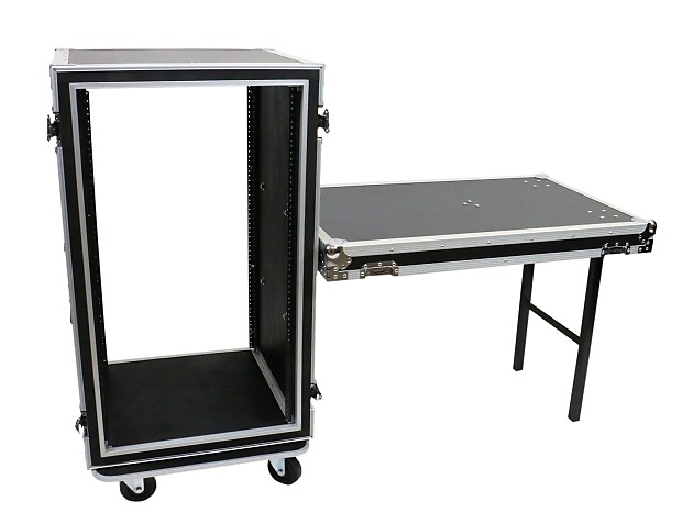 OSP SC20U-20SL 20-Space 20" ATA Shock Mount Amp Case w/ Casters and Table image 1