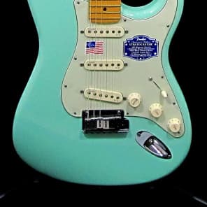 Brand New Fender American Deluxe Stratocaster 2015 Surf Green Electric Guitar with Hardshell Case image 1