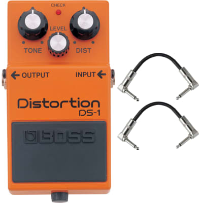Boss DS-1 Distortion Guitar Effects Pedal Stompbox Footswitch + Patch Cables image 1