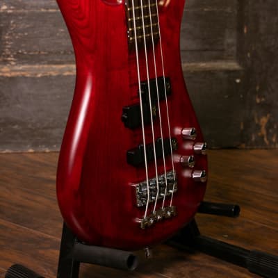 Warwick Pro Series Streamer Stage I 4 String - Burgundy Red Transparent Satin - Electric Bass image 5