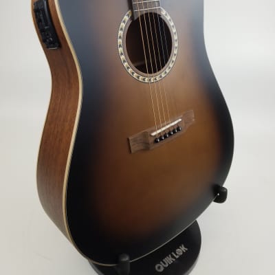 Teton STS100CEDVS Dreadnought with Electronics 2021 Dark Vintage Stain image 3
