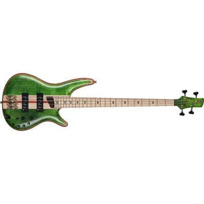 Ibanez SR4FMDX Premium 4-String Bass w/ Nordstrand Pickups - Emerald Green image 3