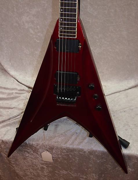 Edwards by ESP Flying V electric guitar in red finish