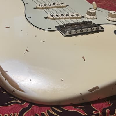 Fender Custom Shop '60s Reissue "Cunetto" Relic Stratocaster 1996 Olympic White image 3