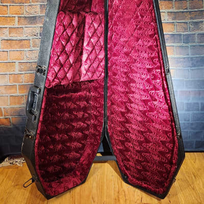 Coffin Case Guitar Case Black/Red Interior image 5