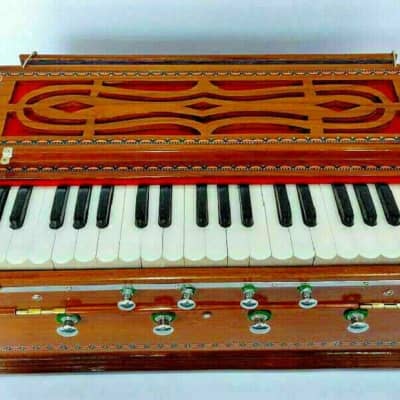 Handmade Bombay Harmonium Chudidar Double Bellow 39 Key Two Reed 8 Stopper  Style Best2022 image 1