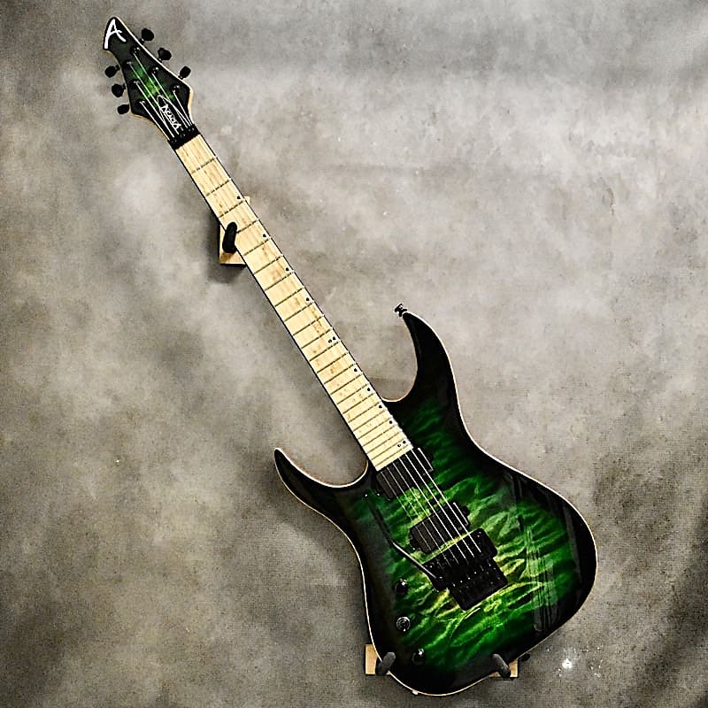 Acacia Guitars Left Handed USA Custom Series Hades 6 2018 Emerald Green  Burst Lefty Guitar