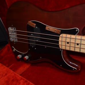 vintage 1970's fender precision bass guitar, has been modded. image 9