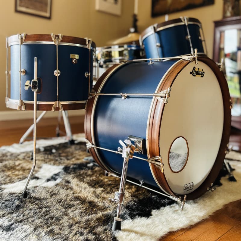 Ludwig 3pc Compact Kit 1920’s Restored - Salty Dog Blue