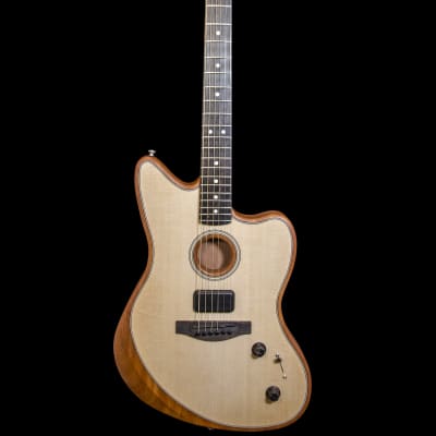 Fender American Acoustasonic Jazzmaster Acoustic/Electric Guitar 2022 Natural w/ Gig Bag image 2