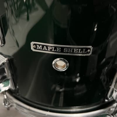 Pearl Vintage Model 5 - Maple ET Shells 22/12/13/16 Drum Set with Original Hardware 1980-83 Green Flash image 3