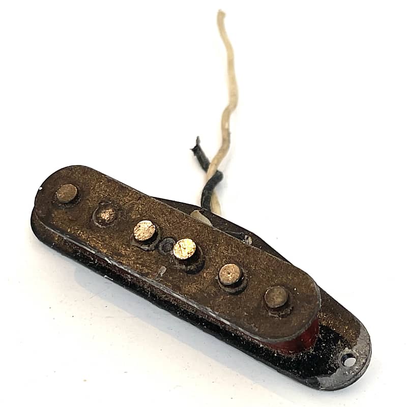 1962 Fender Stratocaster Bridge Position PreCBS Black Bobbin Reverb