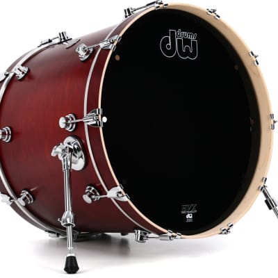 DW Performance Series Bass Drum - 18 x 22 inch - Tobacco Satin Oil  Bundle with Kelly Concepts Kelly SHU FLATZ System for Shure Beta 91 / 91A image 2