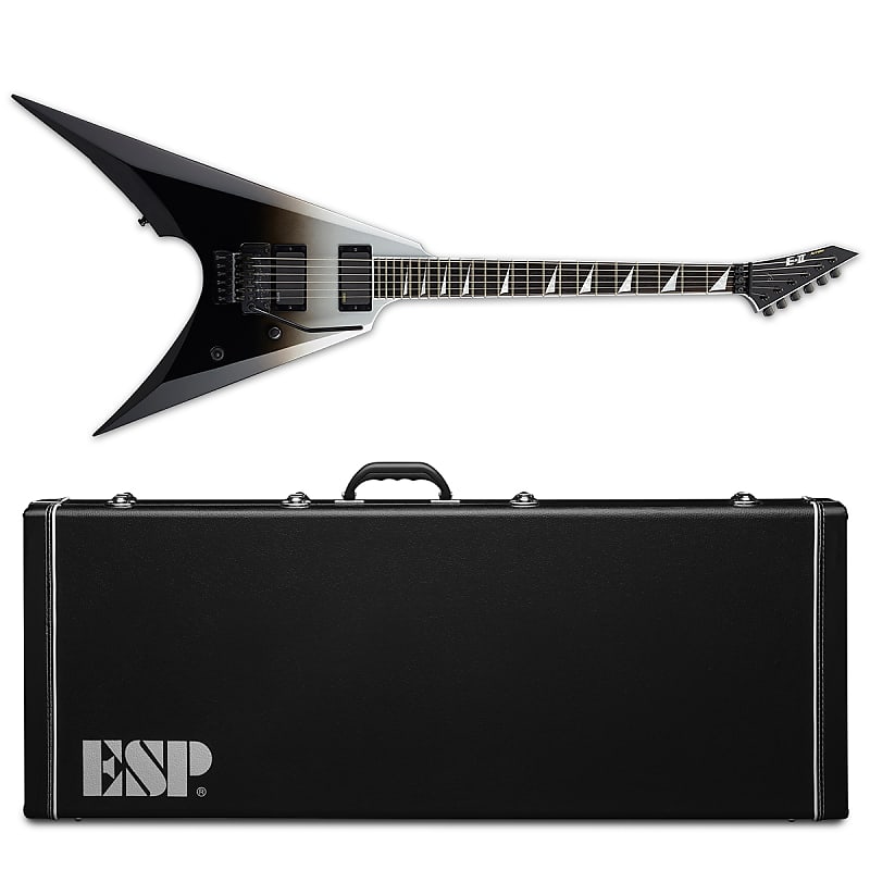 ESP E-II Arrow Black Silver Fade Electric Guitar + Hardshell Case EII MIJ - BRAND NEW image 1