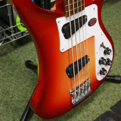 Rickenbacker 4003S 5 string bass guitar in Fireglo finish - Made in USA image 3