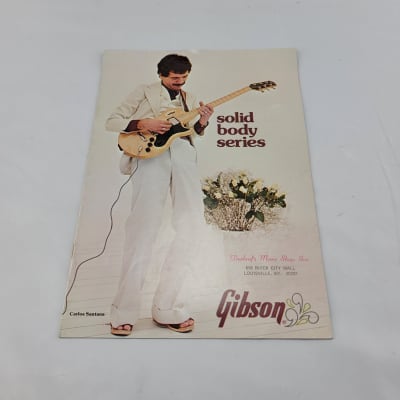 1975 - 1976 Gibson Solidbody Series Guitar Catalog Brochure - Case Candy - Carlos Santana for sale