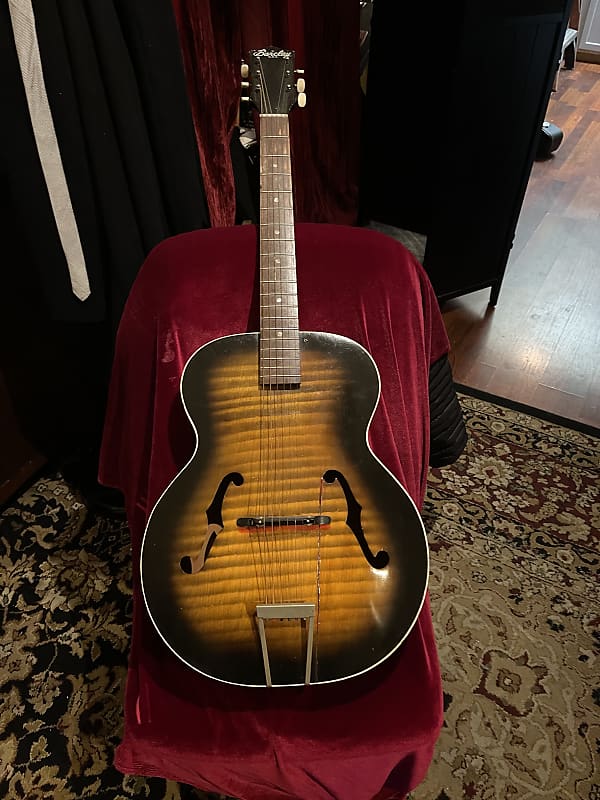 Barclay 1967 Harmony-made Barclay Archtop Guitar 1967 Dark Brown image 1