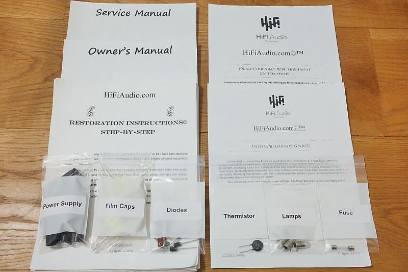 Fisher X1000 restoration kit filter capacitor repair rebuild fix  			