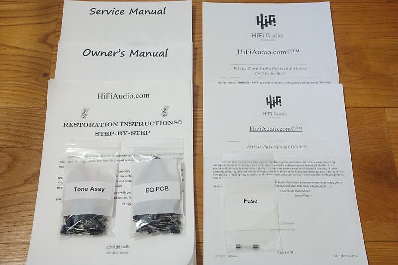 Yamaha C50 restoration kit filter capacitor repair rebuild fix  			