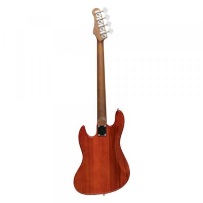 Stagg SBJ-30 STF RED Standard "J" Paulownia Body Roasted Maple Neck 4-String Electric Bass Guitar image 2