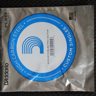 D'Addario PL017 High Carbon Steel Custom Singles Pack for Acoustic/Electric Guitar image 2