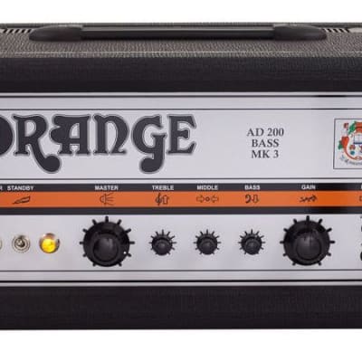 Orange AD200B-BK 200 Watt Bass Guitar Amplifier Head in Black image 3