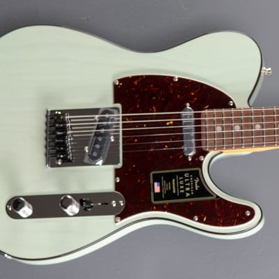 Fender American Ultra Luxe Telecaster - Transparent Surf Green for sale
