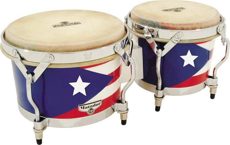 Latin Percussion Matador Puerto Rican Heritage Wood Bongos image 1