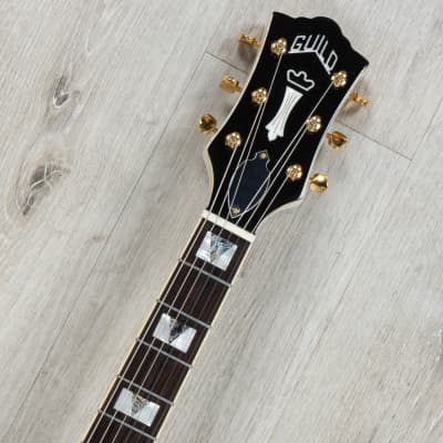 Guild Starfire VI Semi-Hollow Guitar, Ebony Fretboard, Snowcrest White image 8