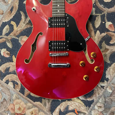 Oscar Schmidt by Washburn Delta King OE30 Cherry Red image 3