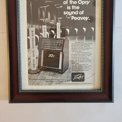 1976 Peavey Musical Instruments Promotional Ad Framed Grand Ole Opry Session 400 Amp Original for sale