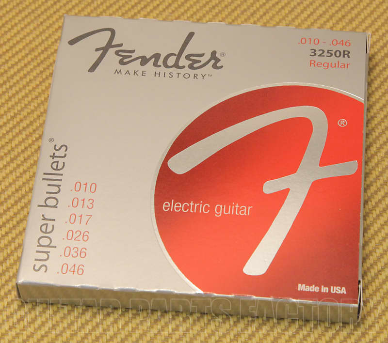 073-3250-406 Fender Super Bullets 3250R .010-.046 Regular Electric Guitar Strings image 1