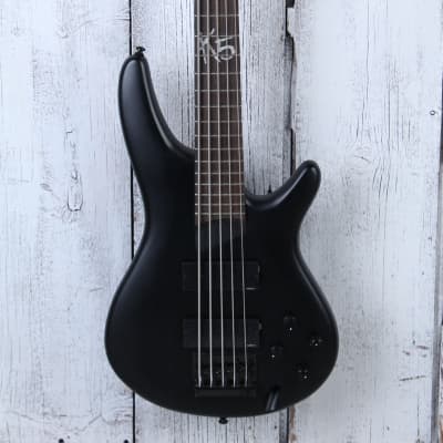 Ibanez K5 Fieldy Signature 5 String Electric Bass Guitar Black Flat Finish image 3