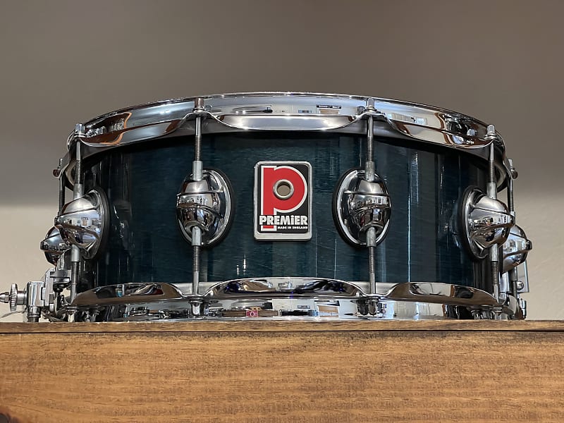 1990's Premier Genista 5.5x14 Lacquer Birch Snare Drum | Reverb