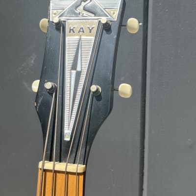 Kay Value Leader Bass with original case 1950's - 1960's - Sunburst short scale image 16