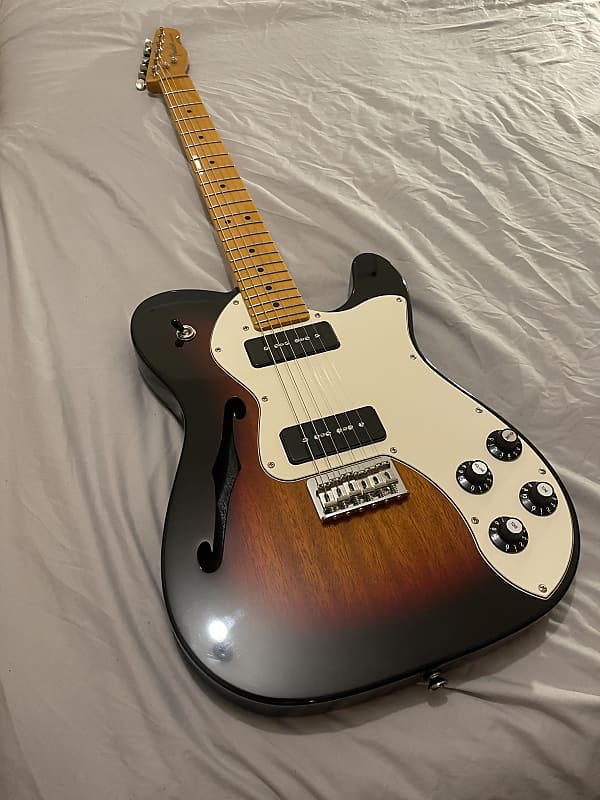 Fender Modern Player Telecaster Thinline Deluxe 2013 Sunburst | Reverb