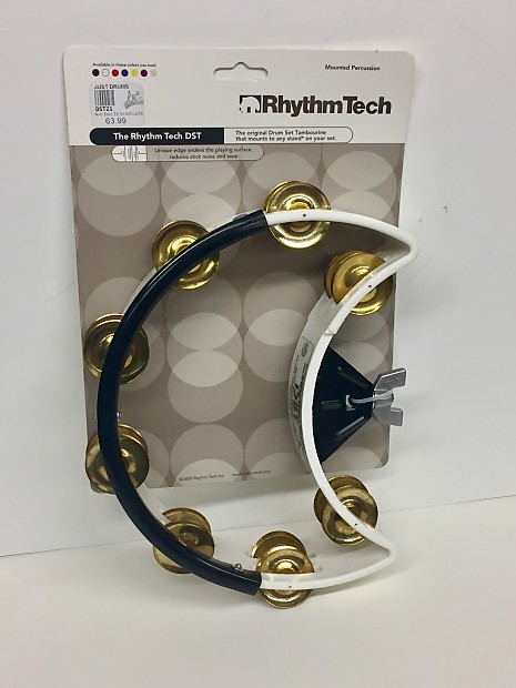 RhythmTech DST20 Stand-Mountable Drumset Tambourine w/ Nickel Jingles image 1