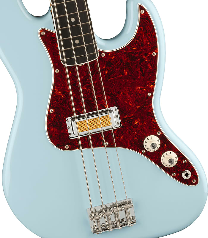 Fender Gold Foil Jazz Bass®, Ebony Fingerboard, Sonic Blue image 1